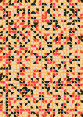 Soyut Geometrik Desen üretken hesaplama sanatı çizimi