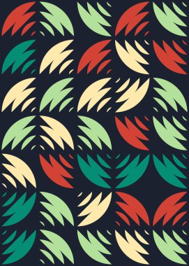 Soyut Geometrik Desen üretken hesaplama sanatı çizimi