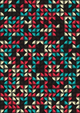 Soyut Geometrik Desen üretken hesaplama sanatı çizimi