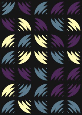 Soyut Geometrik Desen üretken hesaplama sanatı çizimi