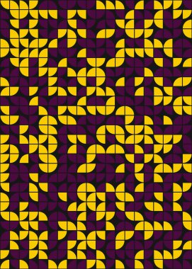 Soyut Geometrik Desen üretken hesaplama sanatı çizimi