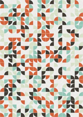 Soyut Geometrik Desen üretken hesaplama sanatı çizimi