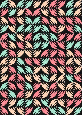 Soyut Geometrik Desen üretken hesaplama sanatı çizimi