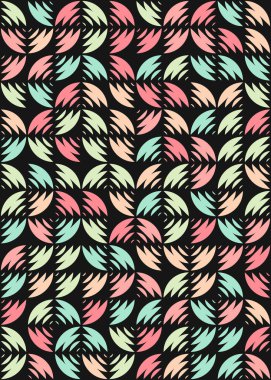 Soyut Geometrik Desen üretken hesaplama sanatı çizimi