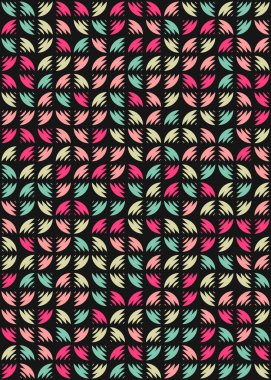 Soyut Geometrik Desen üretken hesaplama sanatı çizimi