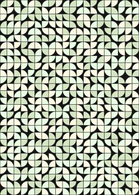 Soyut Geometrik Desen üretken hesaplama sanatı çizimi