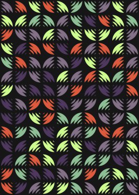 Soyut Geometrik Desen üretken hesaplama sanatı çizimi