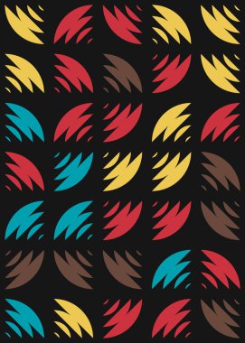 Soyut Geometrik Desen üretken hesaplama sanatı çizimi