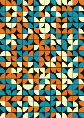 Soyut Geometrik Desen üretken hesaplama sanatı çizimi