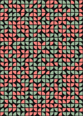 Soyut Geometrik Desen üretken hesaplama sanatı çizimi