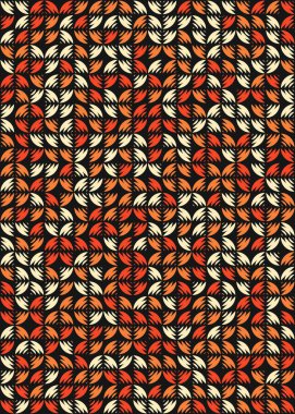 Soyut Geometrik Desen üretken hesaplama sanatı çizimi