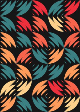 Soyut Geometrik Desen üretken hesaplama sanatı çizimi