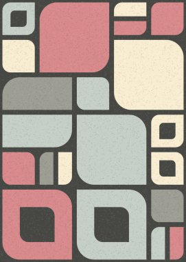 Soyut Geometrik Desen üretken hesaplama sanatı çizimi