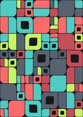 Soyut Geometrik Desen üretken hesaplama sanatı çizimi