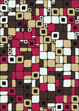 Soyut Geometrik Desen üretken hesaplama sanatı çizimi