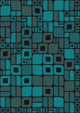 Soyut Geometrik Desen üretken hesaplama sanatı çizimi