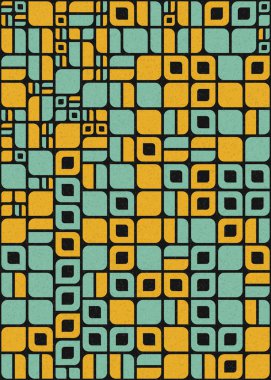 Soyut Geometrik Desen üretken hesaplama sanatı çizimi