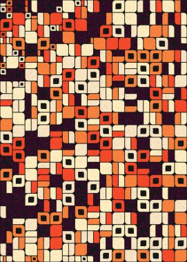 Soyut Geometrik Desen üretken hesaplama sanatı çizimi