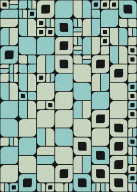 Soyut Geometrik Desen üretken hesaplama sanatı çizimi