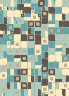 Soyut Geometrik Desen üretken hesaplama sanatı çizimi