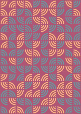 Soyut Geometrik Desen üretken hesaplama sanatı çizimi