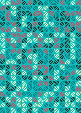 Soyut Geometrik Desen üretken hesaplama sanatı çizimi