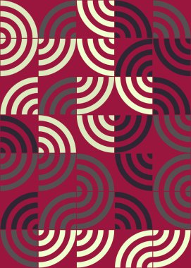 Soyut Geometrik Desen üretken hesaplama sanatı çizimi