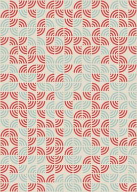 Soyut Geometrik Desen üretken hesaplama sanatı çizimi