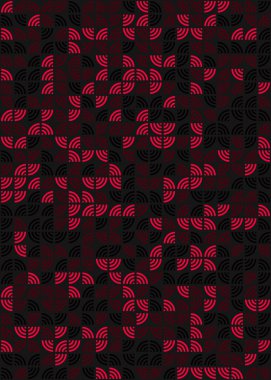 Soyut Geometrik Desen üretken hesaplama sanatı çizimi