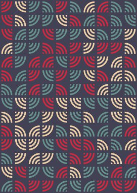 Soyut Geometrik Desen üretken hesaplama sanatı çizimi