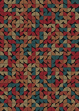 Soyut Geometrik Desen üretken hesaplama sanatı çizimi