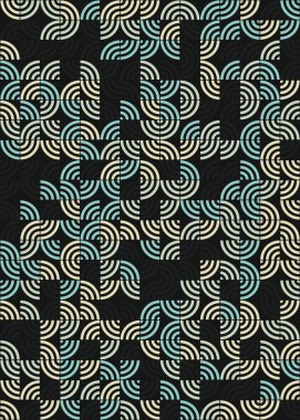 Soyut Geometrik Desen üretken hesaplama sanatı çizimi