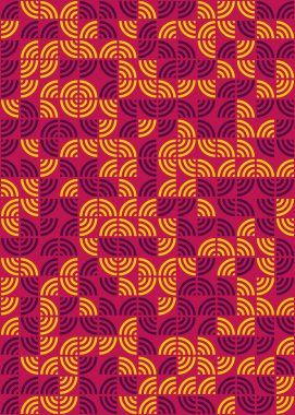 Soyut Geometrik Desen üretken hesaplama sanatı çizimi