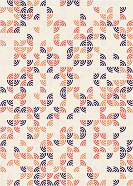 Soyut Geometrik Desen üretken hesaplama sanatı çizimi