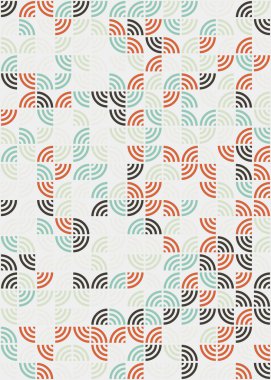 Soyut Geometrik Desen üretken hesaplama sanatı çizimi