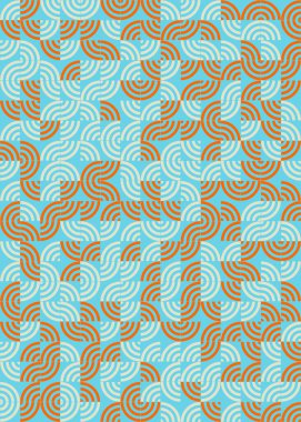 Soyut Geometrik Desen üretken hesaplama sanatı çizimi