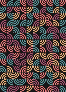 Soyut Geometrik Desen üretken hesaplama sanatı çizimi