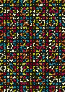 Soyut Geometrik Desen üretken hesaplama sanatı çizimi