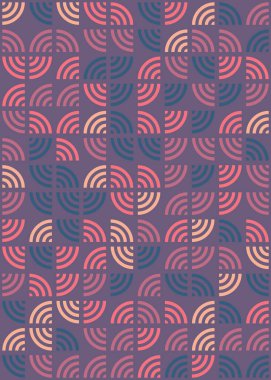 Soyut Geometrik Desen üretken hesaplama sanatı çizimi