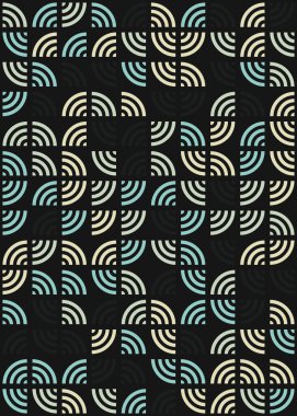 Soyut Geometrik Desen üretken hesaplama sanatı çizimi