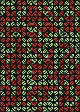 Soyut Geometrik Desen üretken hesaplama sanatı çizimi