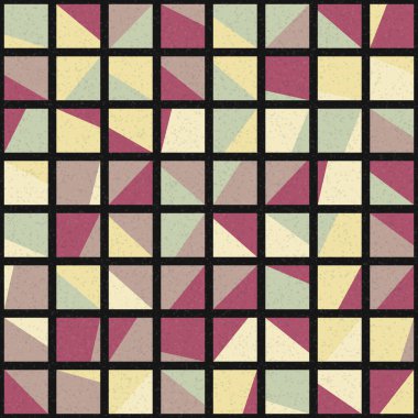 Soyut Geometrik Desen üretken hesaplama sanatı çizimi