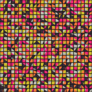 Soyut Geometrik Desen üretken hesaplama sanatı çizimi