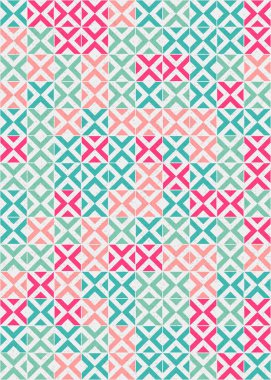 Soyut Geometrik Desen üretken hesaplama sanatı çizimi