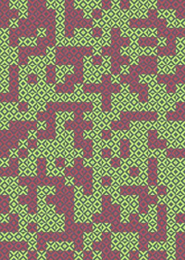 Soyut Geometrik Desen üretken hesaplama sanatı çizimi