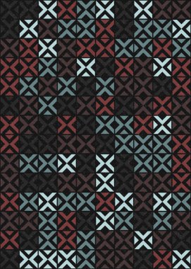 Soyut Geometrik Desen üretken hesaplama sanatı çizimi