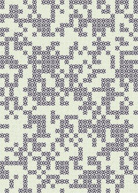 Soyut Geometrik Desen üretken hesaplama sanatı çizimi