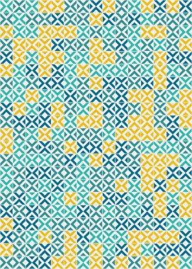 Soyut Geometrik Desen üretken hesaplama sanatı çizimi