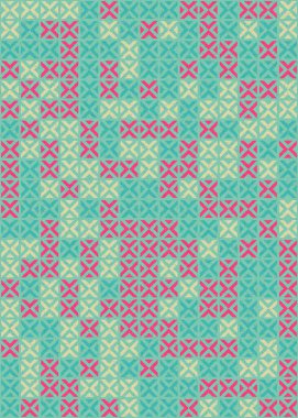 Soyut Geometrik Desen üretken hesaplama sanatı çizimi