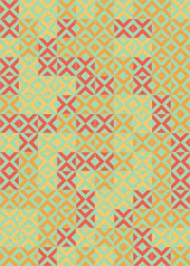 Soyut Geometrik Desen üretken hesaplama sanatı çizimi